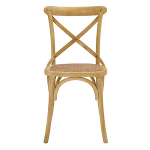 Modway Furniture Gear Dining Side Chair by Modway - Timeless Rustic Charm for Your Dining Room or Kitchen Space Natural EEI-1541-NAT
