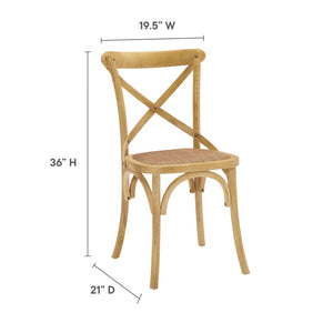 Modway Furniture Gear Dining Side Chair by Modway - Timeless Rustic Charm for Your Dining Room or Kitchen Space Natural EEI-1541-NAT