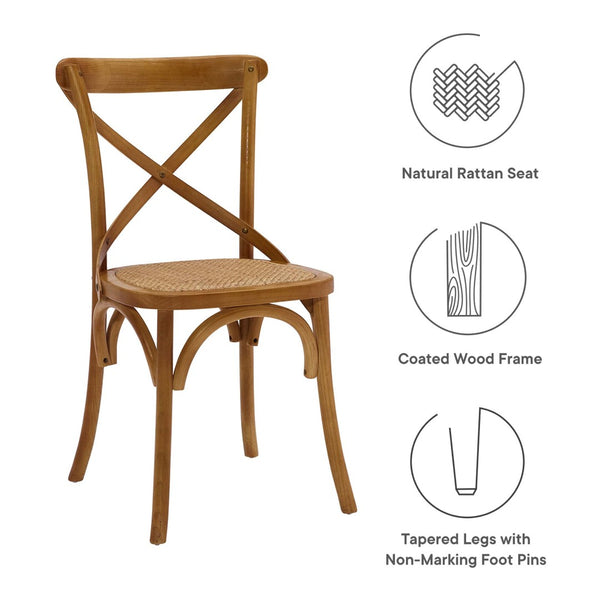 Modway Furniture Gear Dining Side Chair by Modway - Timeless Rustic Charm for Your Dining Room or Kitchen Space Walnut EEI-1541-WAL