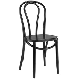 Modway Furniture Eon Dining Side Chair by Modway - Vintage-Inspired Comfort for Modern Spaces and Dining Areas Black EEI-1543-BLK