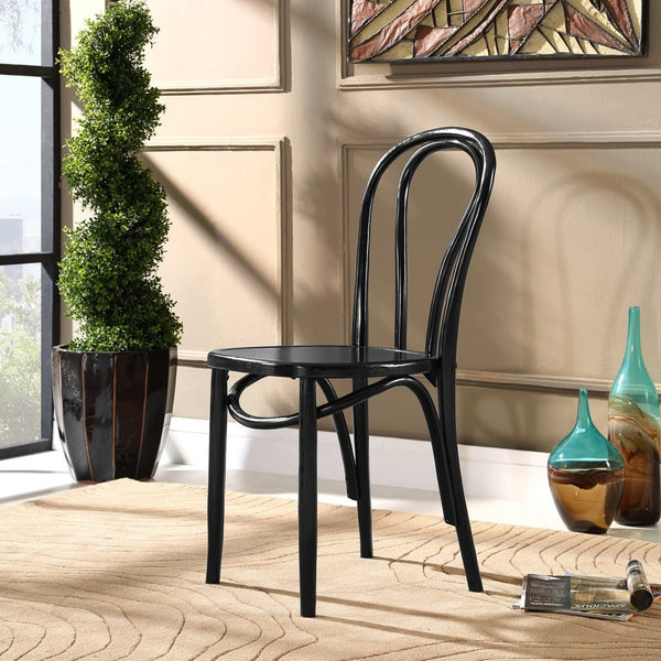 Modway Furniture Eon Dining Side Chair by Modway - Vintage-Inspired Comfort for Modern Spaces and Dining Areas Black EEI-1543-BLK