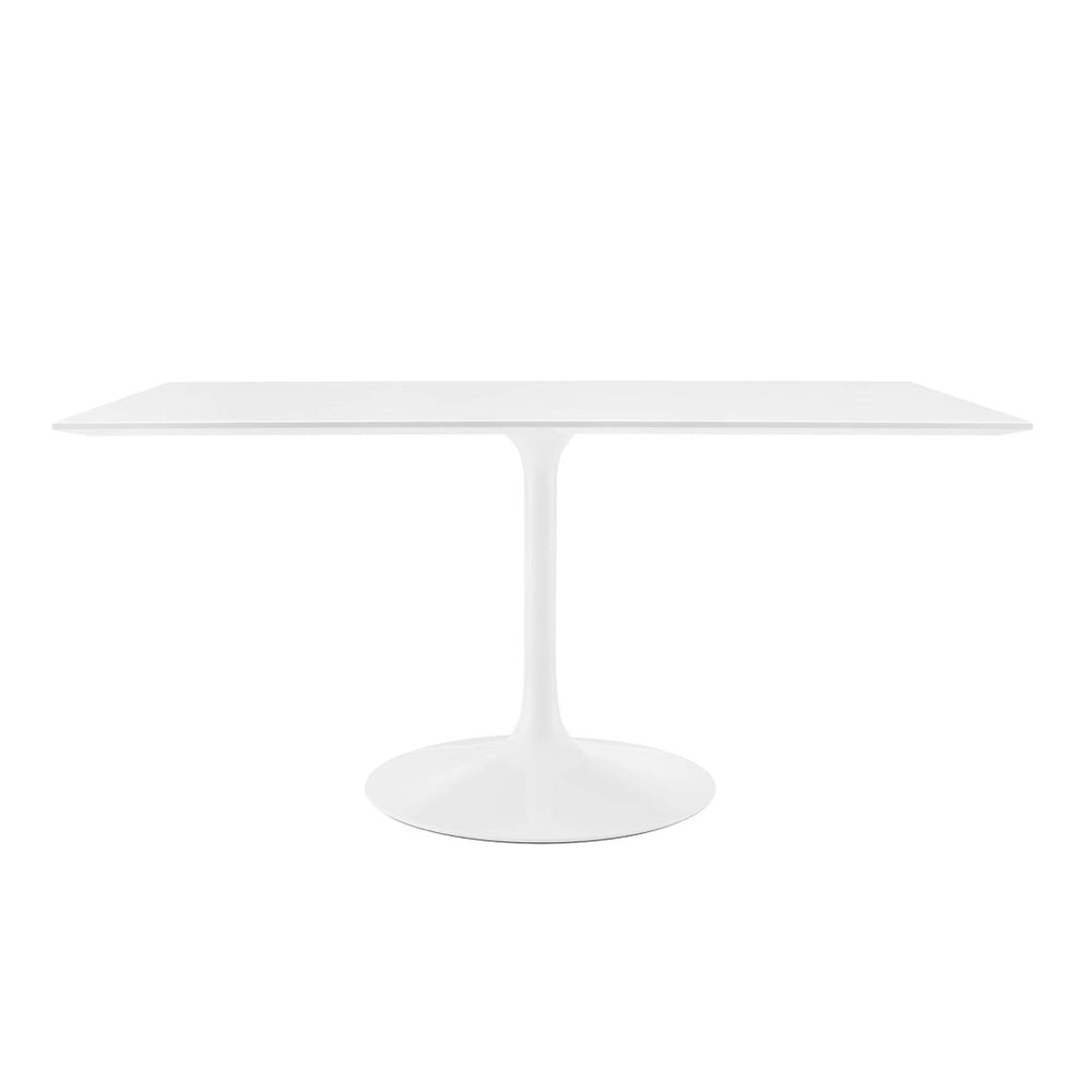 Modway Furniture Lippa 60" Rectangle Wood Dining Table - Modern Mid-Century Style, High-Gloss Finish, Seats 6 Comfortably EEI-1656-WHI