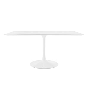 Modway Furniture Lippa 60" Rectangle Wood Dining Table - Modern Mid-Century Style, High-Gloss Finish, Seats 6 Comfortably EEI-1656-WHI