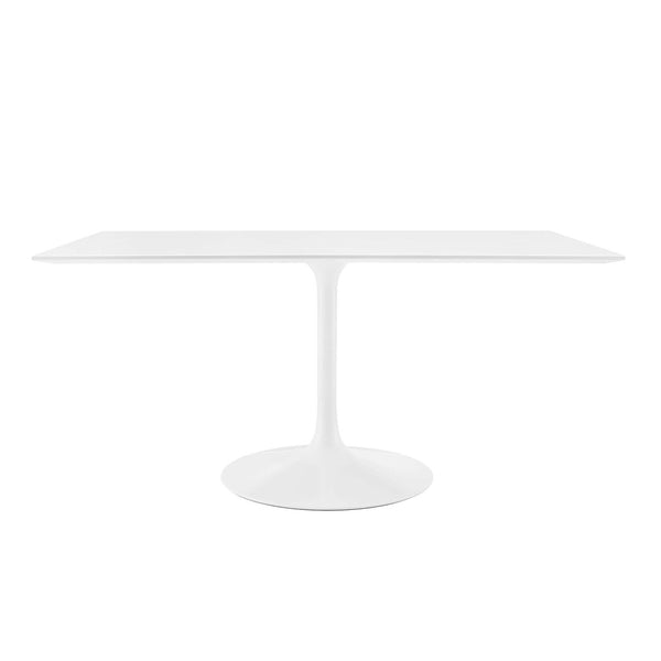 Modway Furniture Lippa 60" Rectangle Wood Dining Table - Modern Mid-Century Style, High-Gloss Finish, Seats 6 Comfortably EEI-1656-WHI