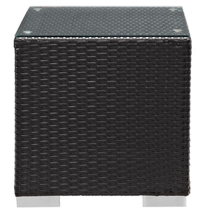 Modway Furniture Convene 5-Piece Outdoor Patio Sectional Set for Versatile Comfort and Modular Style in Any Space Espresso Mocha EEI-1809-EXP-MOC-SET