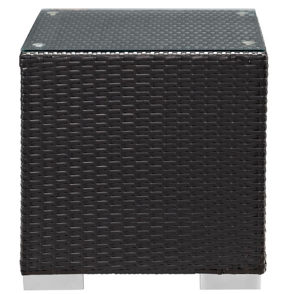 Modway Furniture Convene 5-Piece Outdoor Patio Sectional Set for Versatile Comfort and Modular Style in Any Space Espresso Mocha EEI-1809-EXP-MOC-SET