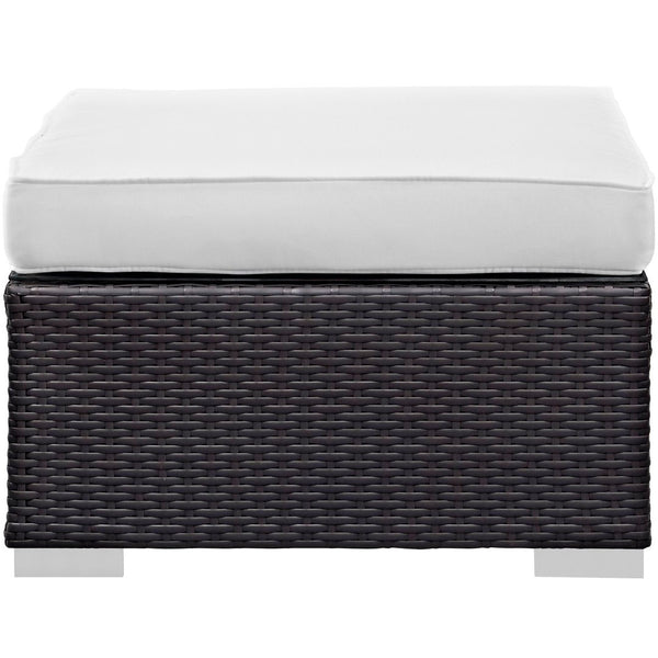 Modway Furniture Convene 5-Piece Outdoor Patio Sectional Set for Versatile Comfort and Modular Style in Any Space Espresso White EEI-1809-EXP-WHI-SET