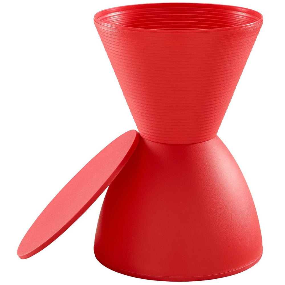 Modway Furniture Haste Backless Stool - Modern Multi-Purpose Accent Piece with Hidden Storage for Indoor & Outdoor Use Red EEI-1699-RED