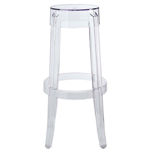 Modway Furniture Casper Clear Acrylic Backless Bar Stool - Modern Minimalist Design for Chic Spaces & Easy Care EEI-170-CLR