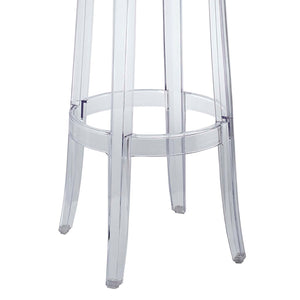 Modway Furniture Casper Clear Acrylic Backless Bar Stool - Modern Minimalist Design for Chic Spaces & Easy Care EEI-170-CLR