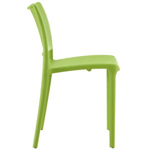 Modway Furniture Hipster Dining Side Chair - Ergonomic Comfort, Stackable Design, Perfect for Modern Spaces & Dining Green EEI-1703-GRN