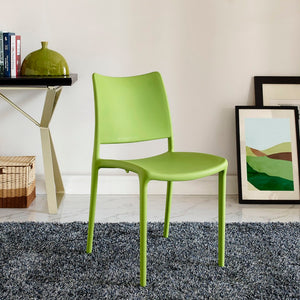 Modway Furniture Hipster Dining Side Chair - Ergonomic Comfort, Stackable Design, Perfect for Modern Spaces & Dining Green EEI-1703-GRN