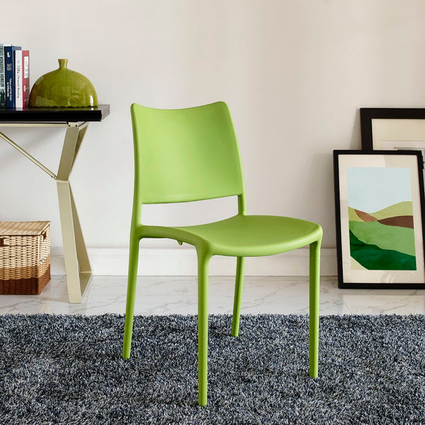 Modway Furniture Hipster Dining Side Chair - Ergonomic Comfort, Stackable Design, Perfect for Modern Spaces & Dining Green EEI-1703-GRN