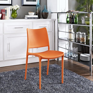 Modway Furniture Hipster Dining Side Chair - Ergonomic Comfort, Stackable Design, Perfect for Modern Spaces & Dining Orange EEI-1703-ORA