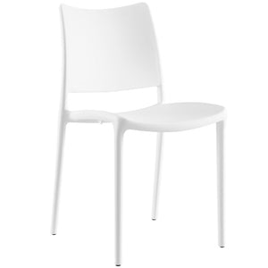 Modway Furniture Hipster Dining Side Chair - Ergonomic Comfort, Stackable Design, Perfect for Modern Spaces & Dining White EEI-1703-WHI