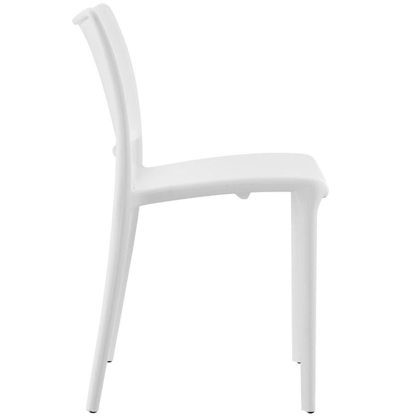 Modway Furniture Hipster Dining Side Chair - Ergonomic Comfort, Stackable Design, Perfect for Modern Spaces & Dining White EEI-1703-WHI