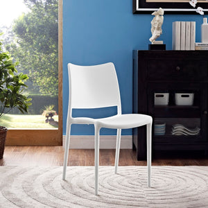 Modway Furniture Hipster Dining Side Chair - Ergonomic Comfort, Stackable Design, Perfect for Modern Spaces & Dining White EEI-1703-WHI
