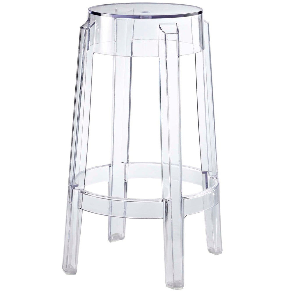 Modway Furniture Casper Backless Counter Stool - Clear Acrylic Design for Modern Kitchens & Dining Areas, 26.5" Height EEI-171-CLR