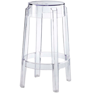Modway Furniture Casper Backless Counter Stool - Clear Acrylic Design for Modern Kitchens & Dining Areas, 26.5" Height EEI-171-CLR