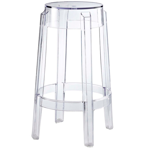 Modway Furniture Casper Backless Counter Stool - Clear Acrylic Design for Modern Kitchens & Dining Areas, 26.5" Height EEI-171-CLR