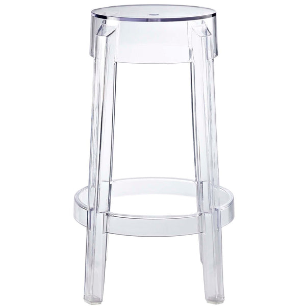 Modway Furniture Casper Backless Counter Stool - Clear Acrylic Design for Modern Kitchens & Dining Areas, 26.5" Height EEI-171-CLR
