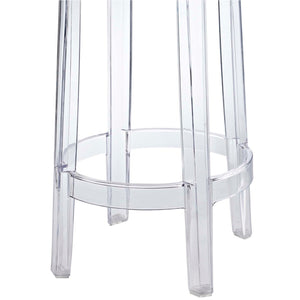Modway Furniture Casper Backless Counter Stool - Clear Acrylic Design for Modern Kitchens & Dining Areas, 26.5" Height EEI-171-CLR