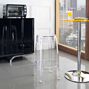 Modway Furniture Casper Backless Counter Stool - Clear Acrylic Design for Modern Kitchens & Dining Areas, 26.5" Height EEI-171-CLR