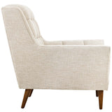 Modway Furniture Response Upholstered Fabric Armchair Beige 39 x 37.5 x 35.5
