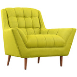 Modway Furniture Response Upholstered Fabric Armchair Wheatgrass 39 x 37.5 x 35.5