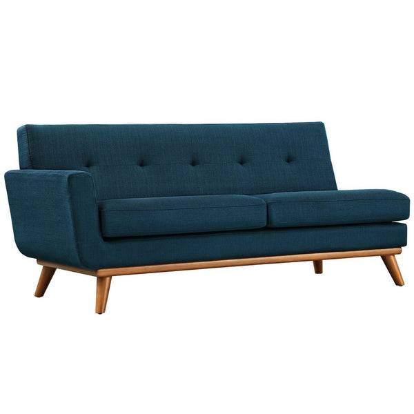 Modway Furniture Engage Left-Arm Upholstered Fabric Loveseat - Azure, Stylish Comfort for Modern Living Rooms & Dens EEI-1795-AZU