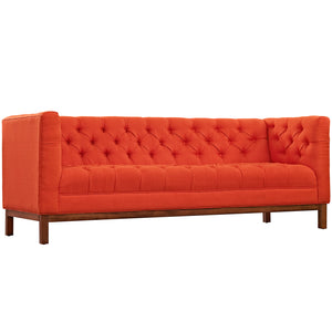 Modway Furniture Panache Upholstered Fabric Sofa Atomic Red 31 x 84 x 31