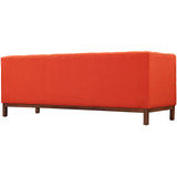 Modway Furniture Panache Upholstered Fabric Sofa Atomic Red 31 x 84 x 31