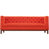 Modway Furniture Panache Upholstered Fabric Sofa Atomic Red 31 x 84 x 31