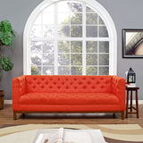 Modway Furniture Panache Upholstered Fabric Sofa Atomic Red 31 x 84 x 31