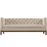 Modway Furniture Panache Upholstered Fabric Sofa Beige 31 x 84 x 31