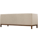 Modway Furniture Panache Upholstered Fabric Sofa Beige 31 x 84 x 31