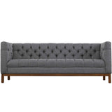 Modway Furniture Panache Upholstered Fabric Sofa Gray 31 x 84 x 31