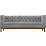 Modway Furniture Panache Upholstered Fabric Sofa Expectation Gray 31 x 84 x 31