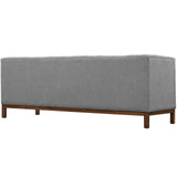 Modway Furniture Panache Upholstered Fabric Sofa Expectation Gray 31 x 84 x 31