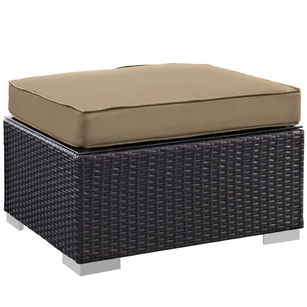 Modway Furniture Convene 5-Piece Outdoor Patio Sectional Set for Versatile Comfort and Modular Style in Any Space Espresso Mocha EEI-1809-EXP-MOC-SET