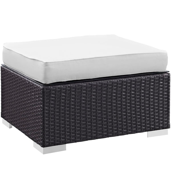 Modway Furniture Convene 5-Piece Outdoor Patio Sectional Set for Versatile Comfort and Modular Style in Any Space Espresso White EEI-1809-EXP-WHI-SET