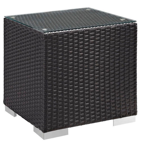 Modway Furniture Convene 5-Piece Outdoor Patio Sectional Set for Versatile Comfort and Modular Style in Any Space Espresso White EEI-1809-EXP-WHI-SET