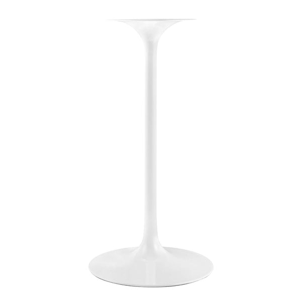 Modway Furniture Lippa 28" Mid-Century Round Wood Bar Table - White Glossy Top, Tapered Base for Stylish Dining EEI-1825-WHI