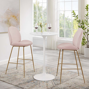 Modway Furniture Lippa 28" Mid-Century Round Wood Bar Table - White Glossy Top, Tapered Base for Stylish Dining EEI-1825-WHI