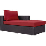 Modway Furniture Convene Outdoor Patio Fabric Right Arm Chaise Espresso Red 63 x 35 x 25.5 - 33