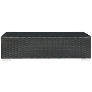 Modway Furniture Sojourn Outdoor Patio Coffee Table - Stylish, Weather-Resistant Rattan Design for Modern Spaces EEI-1852-CHC