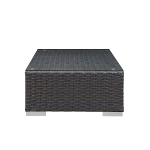 Modway Furniture Sojourn Outdoor Patio Ottoman - Versatile, Weather-Resistant Design for Ultimate Comfort & Style Canvas Navy EEI-1855-CHC-NAV