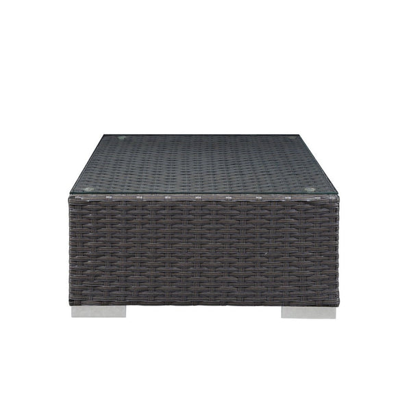 Modway Furniture Sojourn Outdoor Patio Ottoman - Versatile, Weather-Resistant Design for Ultimate Comfort & Style Canvas Navy EEI-1855-CHC-NAV