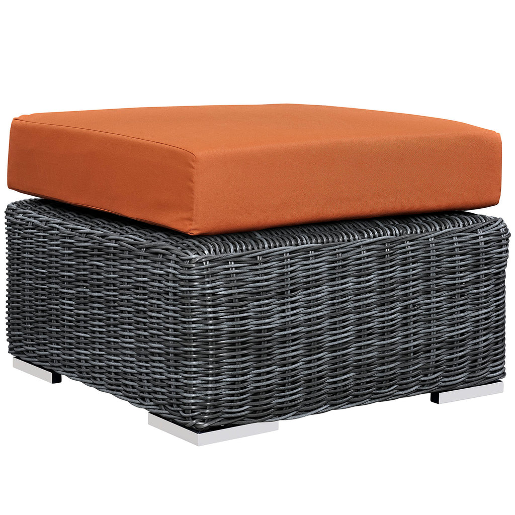 Modway Furniture Summon Outdoor Patio Sunbrella® Ottoman Canvas Tuscan 26 x 26 x 17.5