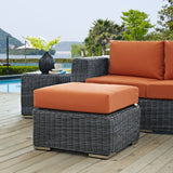 Modway Furniture Summon Outdoor Patio Sunbrella® Ottoman Canvas Tuscan 26 x 26 x 17.5